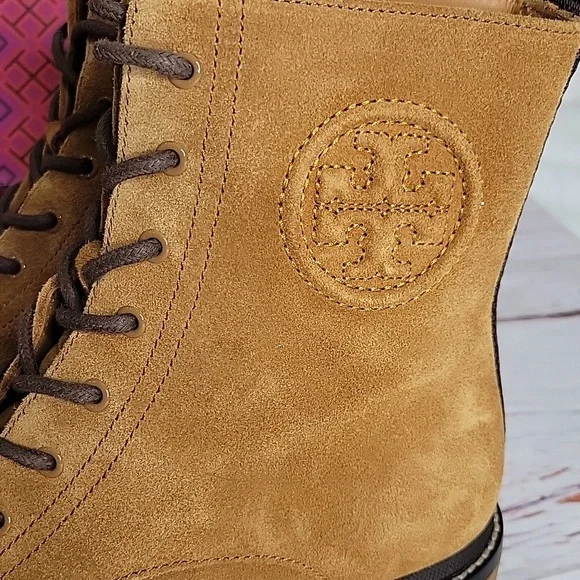 Tory Burch Miller Lug Sole Suede Bootie Size 7 - Picture 2 of 8